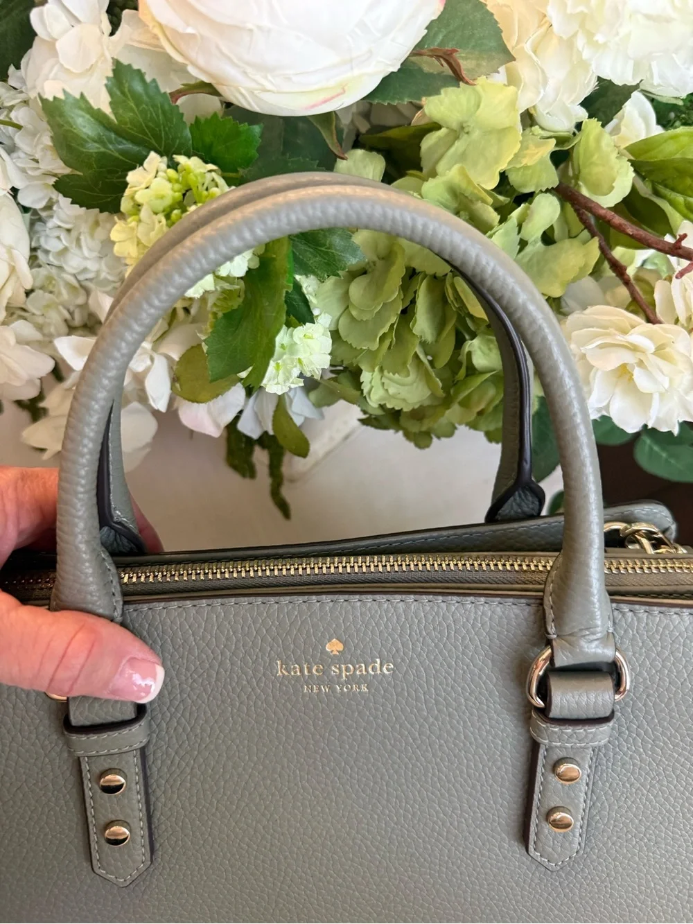 kate spade Green Pebbled Leather Top-Handle Satchel